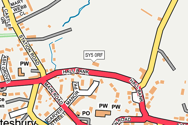 SY5 0RF map - OS OpenMap – Local (Ordnance Survey)