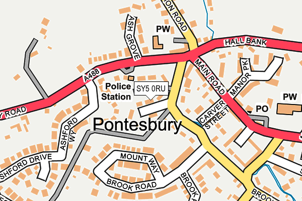 SY5 0RU map - OS OpenMap – Local (Ordnance Survey)