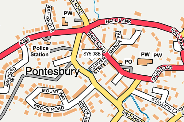 SY5 0SB map - OS OpenMap – Local (Ordnance Survey)