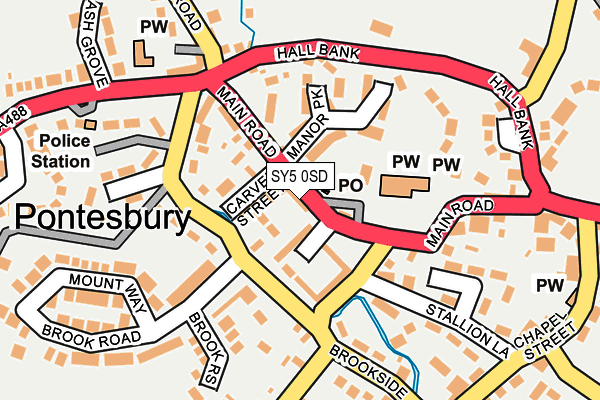 SY5 0SD map - OS OpenMap – Local (Ordnance Survey)