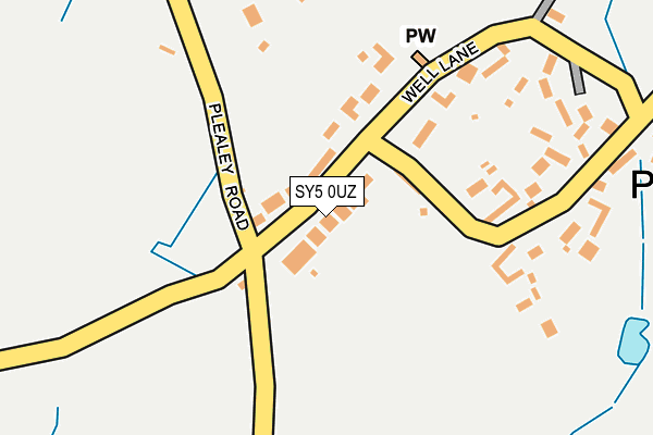 SY5 0UZ map - OS OpenMap – Local (Ordnance Survey)