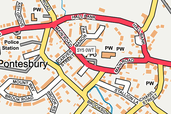 SY5 0WT map - OS OpenMap – Local (Ordnance Survey)