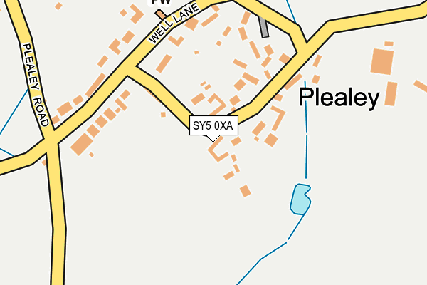 SY5 0XA map - OS OpenMap – Local (Ordnance Survey)