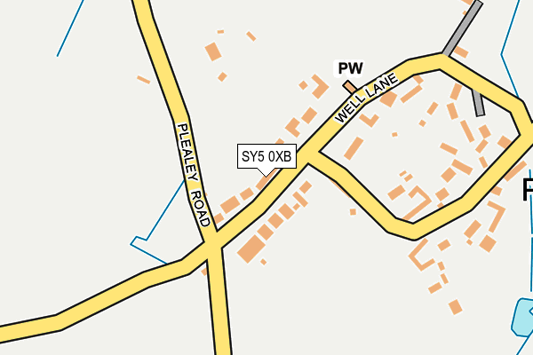 SY5 0XB map - OS OpenMap – Local (Ordnance Survey)