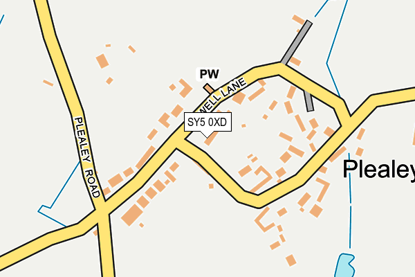 SY5 0XD map - OS OpenMap – Local (Ordnance Survey)