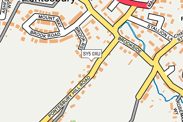 SY5 0XU map - OS OpenMap – Local (Ordnance Survey)