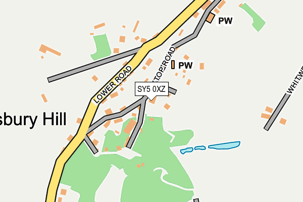 SY5 0XZ map - OS OpenMap – Local (Ordnance Survey)