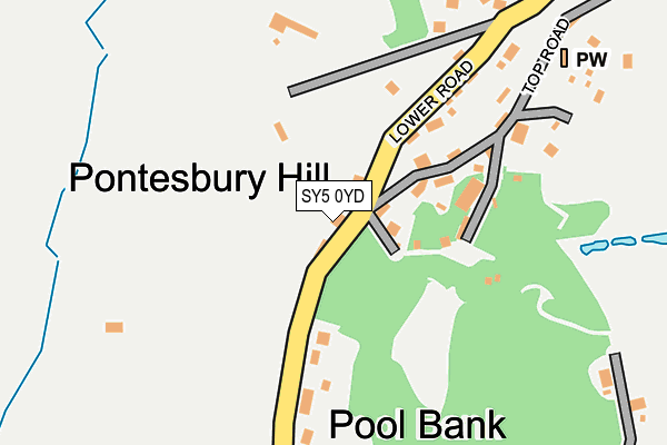 SY5 0YD map - OS OpenMap – Local (Ordnance Survey)