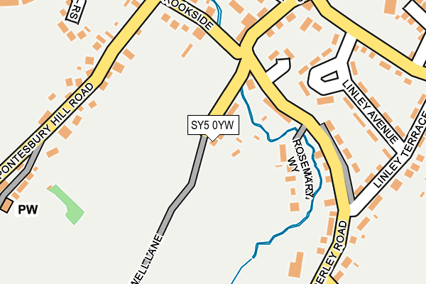 SY5 0YW map - OS OpenMap – Local (Ordnance Survey)