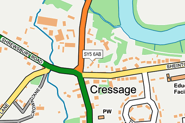 SY5 6AB map - OS OpenMap – Local (Ordnance Survey)