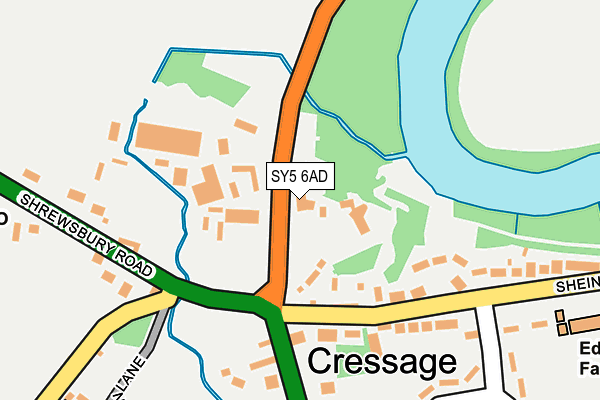 SY5 6AD map - OS OpenMap – Local (Ordnance Survey)