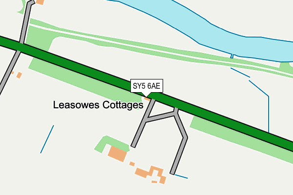 SY5 6AE map - OS OpenMap – Local (Ordnance Survey)