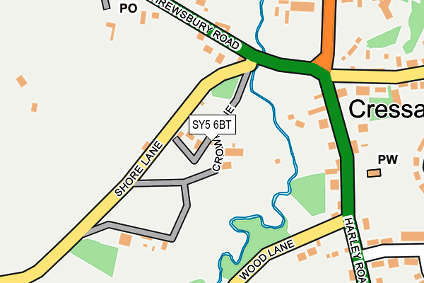 SY5 6BT map - OS OpenMap – Local (Ordnance Survey)