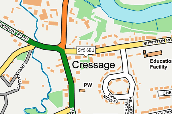 SY5 6BU map - OS OpenMap – Local (Ordnance Survey)