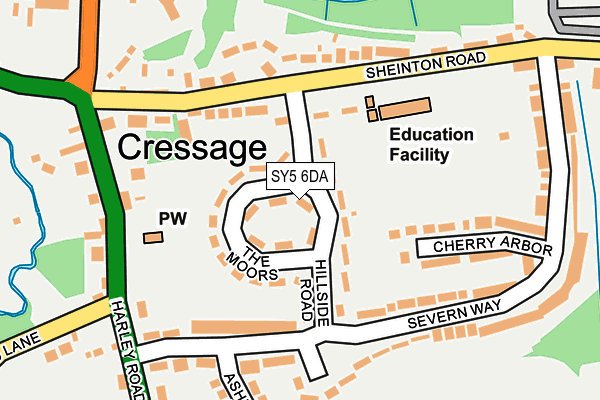 SY5 6DA map - OS OpenMap – Local (Ordnance Survey)