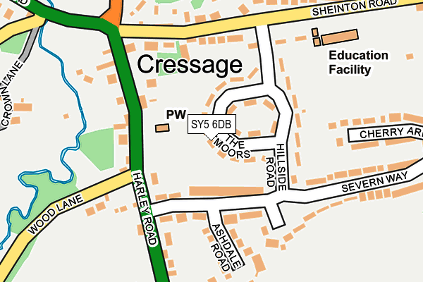 SY5 6DB map - OS OpenMap – Local (Ordnance Survey)