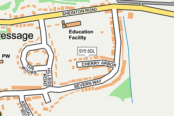 SY5 6DL map - OS OpenMap – Local (Ordnance Survey)