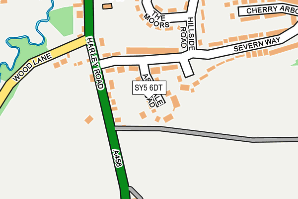 SY5 6DT map - OS OpenMap – Local (Ordnance Survey)