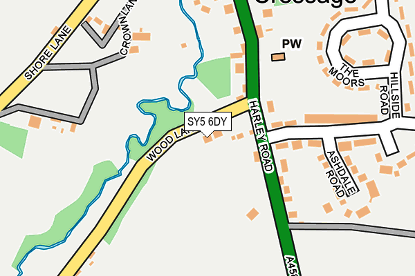 SY5 6DY map - OS OpenMap – Local (Ordnance Survey)