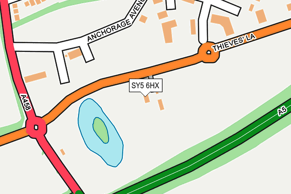 SY5 6HX map - OS OpenMap – Local (Ordnance Survey)