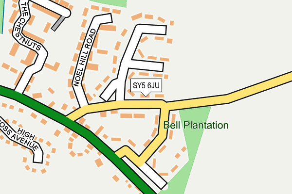 SY5 6JU map - OS OpenMap – Local (Ordnance Survey)