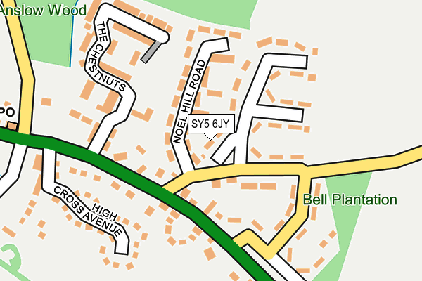 SY5 6JY map - OS OpenMap – Local (Ordnance Survey)