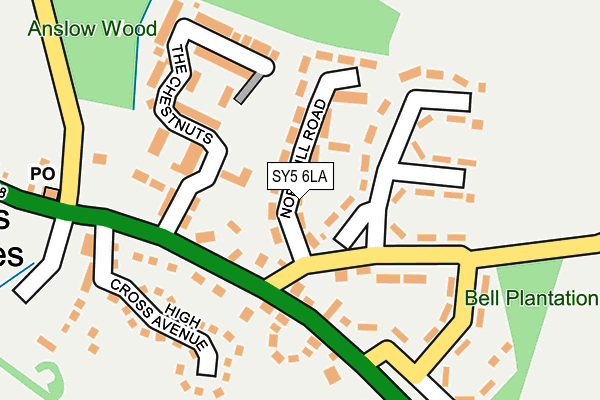 SY5 6LA map - OS OpenMap – Local (Ordnance Survey)