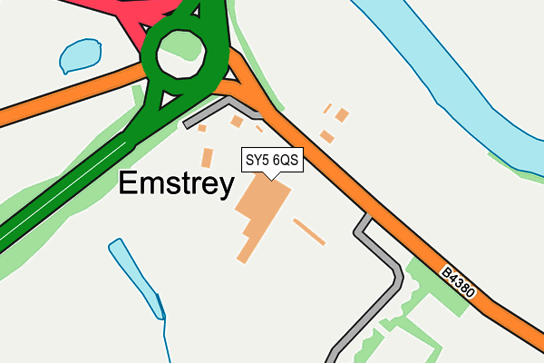 SY5 6QS map - OS OpenMap – Local (Ordnance Survey)