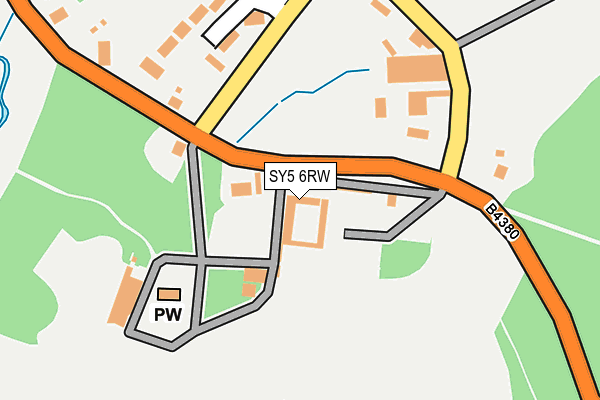 SY5 6RW map - OS OpenMap – Local (Ordnance Survey)