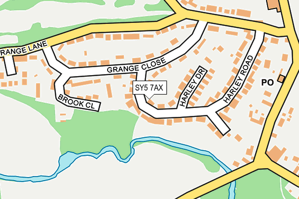 SY5 7AX map - OS OpenMap – Local (Ordnance Survey)