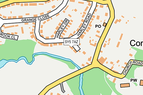 SY5 7AZ map - OS OpenMap – Local (Ordnance Survey)
