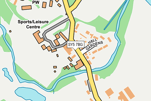 SY5 7BG map - OS OpenMap – Local (Ordnance Survey)