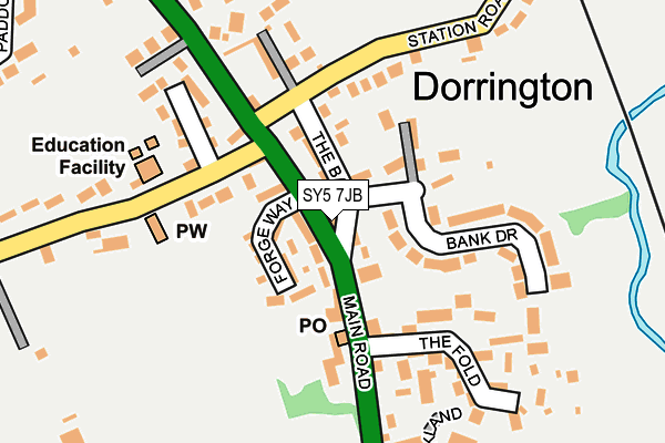 SY5 7JB map - OS OpenMap – Local (Ordnance Survey)