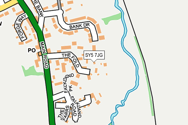 SY5 7JG map - OS OpenMap – Local (Ordnance Survey)