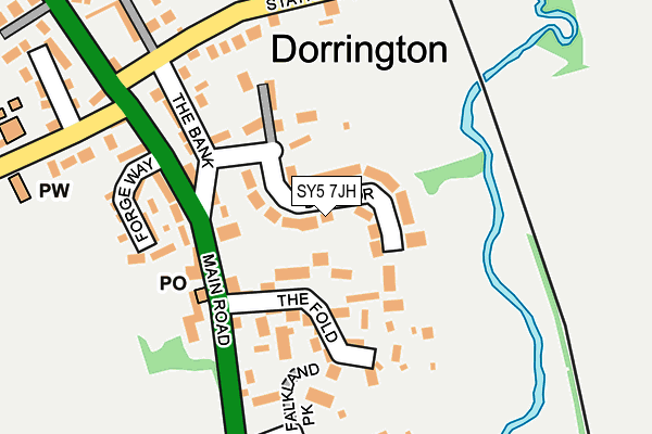 SY5 7JH map - OS OpenMap – Local (Ordnance Survey)