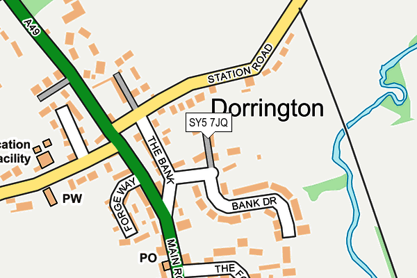 SY5 7JQ map - OS OpenMap – Local (Ordnance Survey)