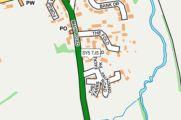 SY5 7JS map - OS OpenMap – Local (Ordnance Survey)