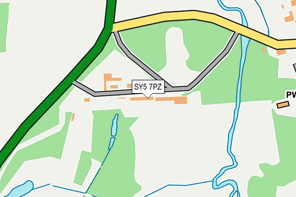 SY5 7PZ map - OS OpenMap – Local (Ordnance Survey)