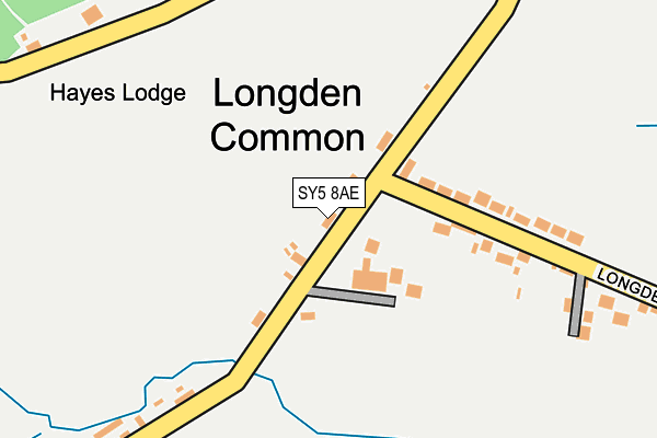 SY5 8AE map - OS OpenMap – Local (Ordnance Survey)