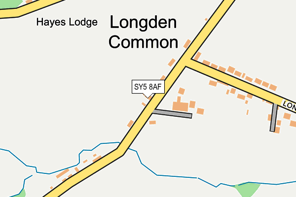 SY5 8AF map - OS OpenMap – Local (Ordnance Survey)