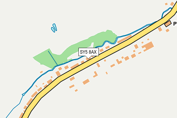 SY5 8AX map - OS OpenMap – Local (Ordnance Survey)