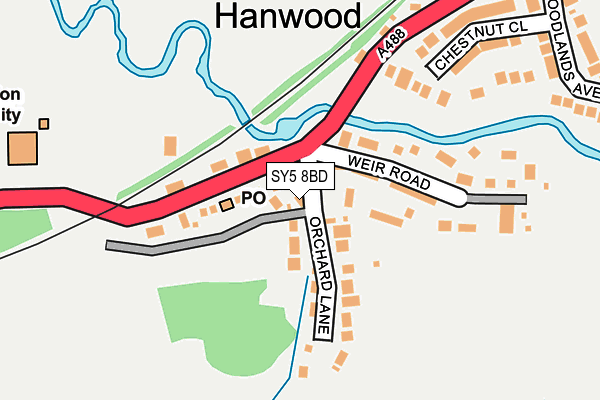 SY5 8BD map - OS OpenMap – Local (Ordnance Survey)