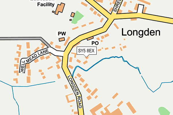 SY5 8EX map - OS OpenMap – Local (Ordnance Survey)