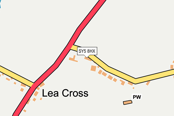 SY5 8HX map - OS OpenMap – Local (Ordnance Survey)