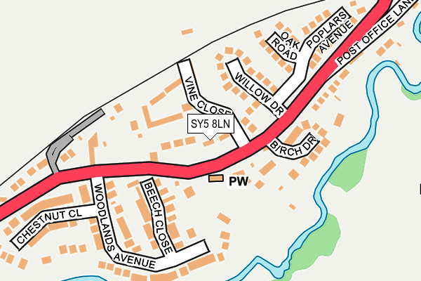 SY5 8LN map - OS OpenMap – Local (Ordnance Survey)