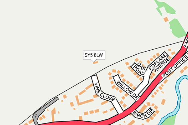 SY5 8LW map - OS OpenMap – Local (Ordnance Survey)