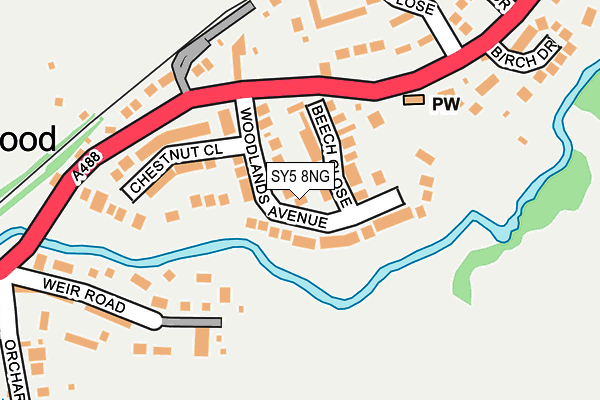 SY5 8NG map - OS OpenMap – Local (Ordnance Survey)