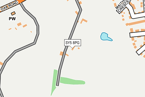 SY5 8PG map - OS OpenMap – Local (Ordnance Survey)