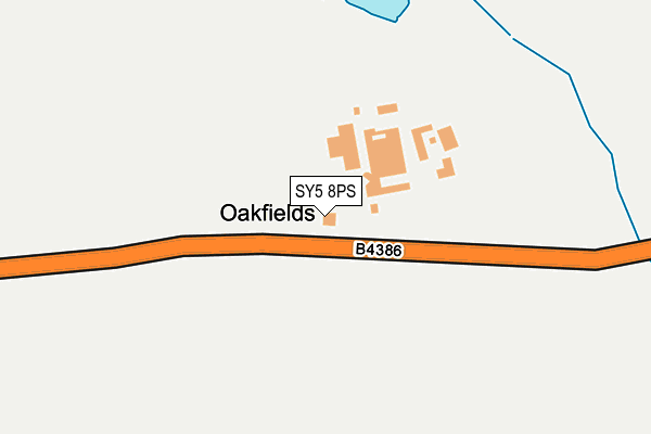 SY5 8PS map - OS OpenMap – Local (Ordnance Survey)