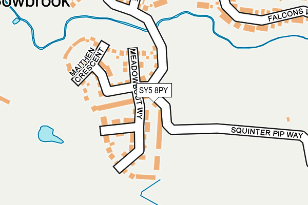 SY5 8PY map - OS OpenMap – Local (Ordnance Survey)